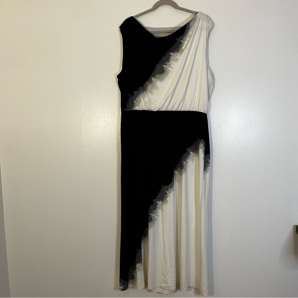 Chico's Dresses & Skirts - Chicos | Asymmetrical design maxi dress Women’s size 3 stretch